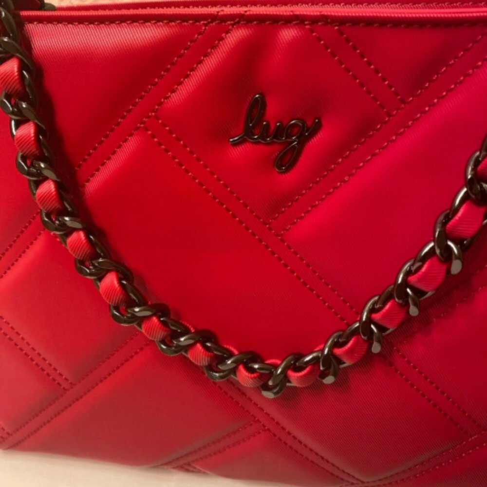 Brand New Lug Waltz Satin Luxe VL Crossbody Bags w/Matching SLVL Chain Straps